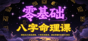 零基础八字命理课：阴阳五行底层逻辑，十神系统解读，26通俗易懂的命理学习体系-欢迎访问野路子中心网