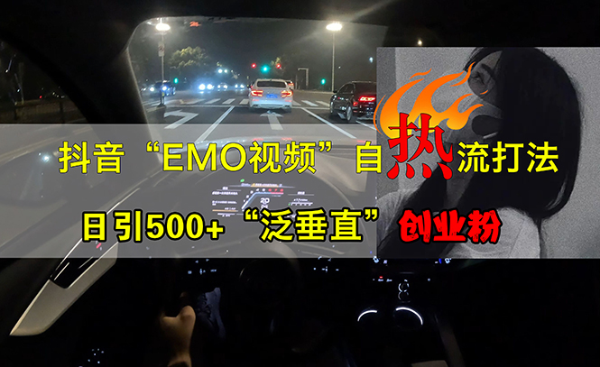 图片[1]-抖音EMO视频自热打法，日引500+“泛垂直”创业粉-欢迎访问野路子中心网