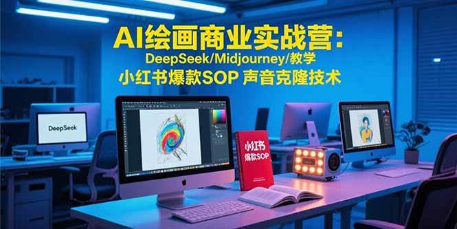 图片[1]-AI绘画商业实战营：DeepSeek/Midjourney/教学 小红书爆款SOP 声音克隆技术-亿纬资源网-野路子中心-欢迎访问野路子中心网