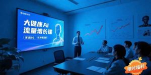 大健康AI流量增长课，赛道定位方法论，AI数字人内容生产，私域转化运营-亿纬资源网-野路子中心-欢迎访问野路子中心网