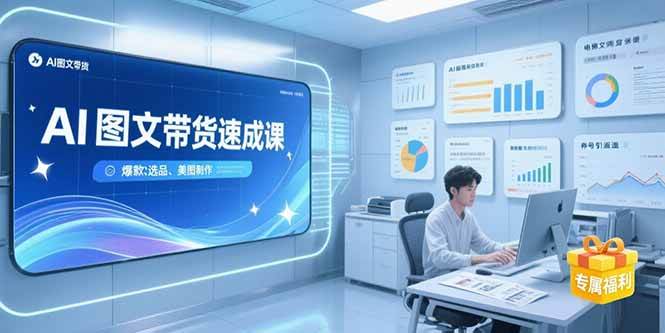 图片[1]-AI图文带货速成课，养号引流秘籍，爆款选品策略，美图制作全流程-亿纬资源网-野路子中心-欢迎访问野路子中心网