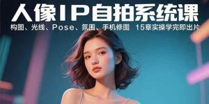 人像IP自拍系统课：构图、光线、Pose、氛围、手机修图 15章实操学完即出片-欢迎访问野路子中心网