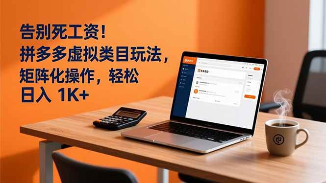 图片[1]-告别死工资！拼多多虚拟类目玩法，矩阵化操作，轻松日入 1K+-欢迎访问野路子中心网