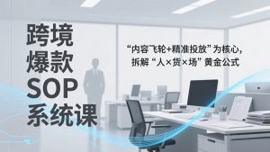 跨境爆款SOP系统课，“内容飞轮+精准投放”为核心，拆解“人×货×场”黄金公式-欢迎访问野路子中心网