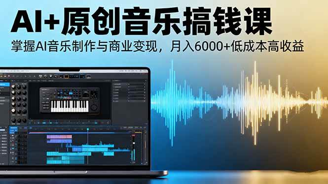 图片[1]-AI+原创音乐搞钱课：掌握AI音乐制作与商业变现，月入6000+低成本高收益-亿纬资源网-野路子中心-欢迎访问野路子中心网