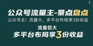 公众号流量主-景点盘点 流量巨大 多平台布局享3份收益-亿纬资源网-野路子中心-欢迎访问野路子中心网