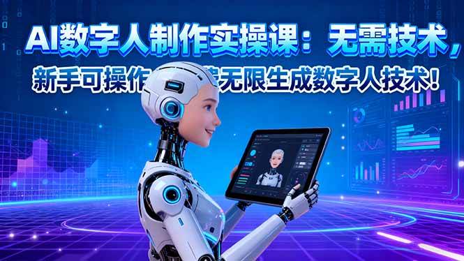 图片[1]-AI数字人制作实操课：无需技术，新手可操作，免费无限生成数字人技术！-亿纬资源网-野路子中心-欢迎访问野路子中心网