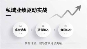 私域业绩驱动实战，成交话术、环节植入、每日SOP，聚焦增长，驱动营收持续突破-欢迎访问野路子中心网