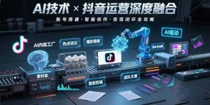 AI技术与抖音运营的深度融合应用：涵盖账号搭建、内容创作、收益变现等-亿纬资源网-野路子中心-欢迎访问野路子中心网