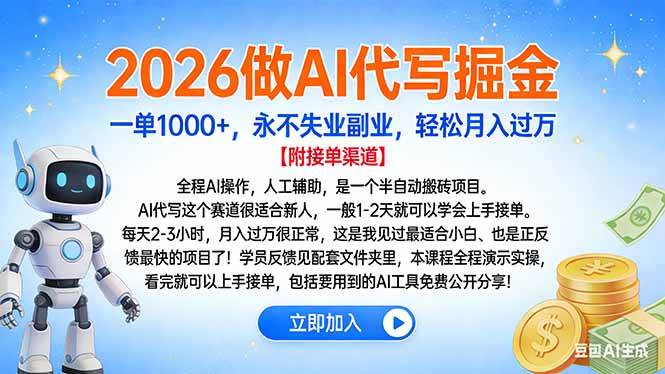 图片[1]-2026做AI代写掘金，一单1000+，永不失业副业，轻松月入过万-欢迎访问野路子中心网