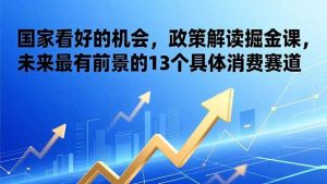 某付费文章：国家看好的机会，政策解读掘金课，未来最有前景的13个具体消费赛道-欢迎访问野路子中心网