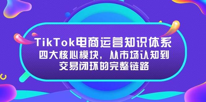 图片[1]-TikTok电商运营知识体系：四大核心模块，从市场认知到交易闭环的完整链路-亿纬资源网-野路子中心-欢迎访问野路子中心网