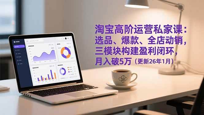 图片[1]-淘宝高阶运营私家课：选品、爆款、全店动销，三模块构建盈利闭环，月入破5万-欢迎访问野路子中心网