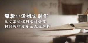 爆款小说推文制作，从文案浓缩到素材处理，视频剪辑发布全流程解析-亿纬资源网-野路子中心-欢迎访问野路子中心网