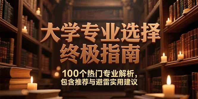 图片[1]-付费文：大学专业选择终极指南,100个热门专业解析,包含推荐与避雷实用建议-欢迎访问野路子中心网