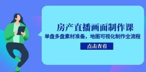 房产直播画面制作课，单盘多盘素材准备，地图可视化制作全流程-亿纬资源网-野路子中心-欢迎访问野路子中心网