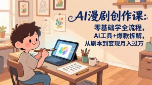 AI漫剧创作课：零基础学全流程，AI工具+爆款拆解，从剧本到变现月入过万-欢迎访问野路子中心网