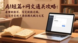 AI短篇+网文通关攻略：看懂就能写、写完就能过稿，让写作变现不再依赖天赋与文笔-欢迎访问野路子中心网