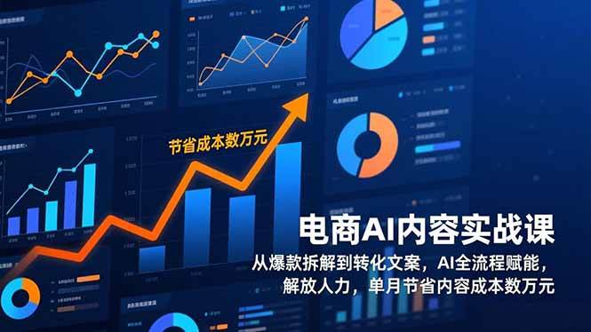 图片[1]-电商AI内容实战课，从爆款拆解到转化文案，AI全流程赋能，解放人力，单月节省内容成本数万元-欢迎访问野路子中心网