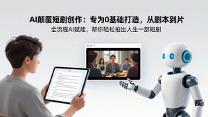 AI颠覆短剧创作：专为0基础打造，从剧本到成片全流程AI赋能，帮你轻松拍出人生第一部短剧-欢迎访问野路子中心网