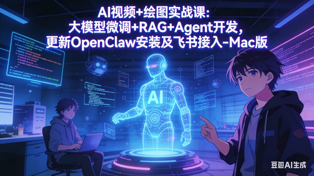 图片[1]-AI视频+绘图实战课：大模型微调+RAG+Agent开发，更新OpenClaw安装及飞书接入-Mac版-欢迎访问野路子中心网