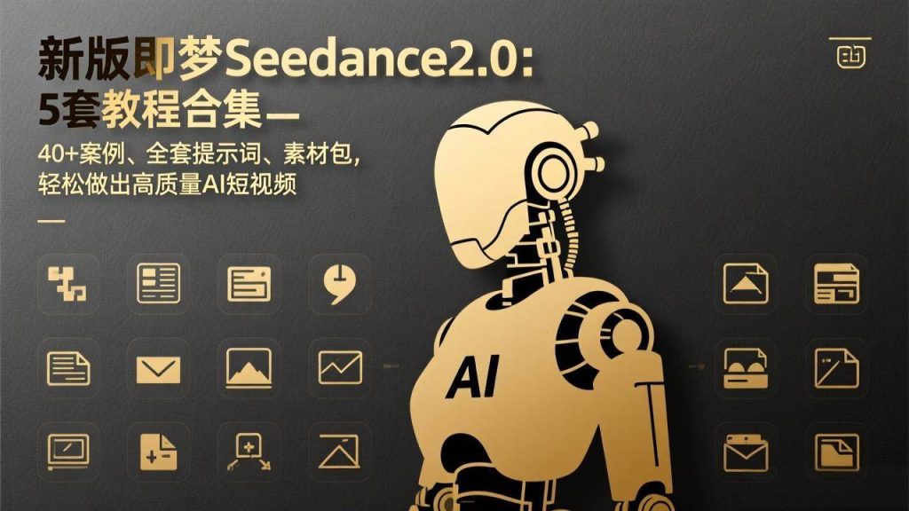 图片[1]-新版即梦Seedance2.0：5套教程合集，40+案例、全套提示词、素材包，轻松做出高质量AI短视频-欢迎访问野路子中心网