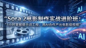Sora 2电影制作实战进阶班：1小时掌握提示词工程，用AI合作产出电影级视频-欢迎访问野路子中心网