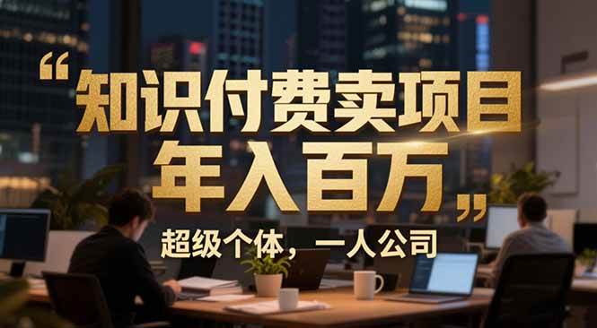 图片[1]-从0到年入百万：超级个体实战心得公开，个人IP×精准引流×成交系统全拆解-欢迎访问野路子中心网
