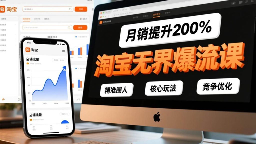 图片[1]-淘宝无界爆流课，精准圈人、核心玩法、竞争优化，快速引爆店铺流量，月销提升200%-欢迎访问野路子中心网