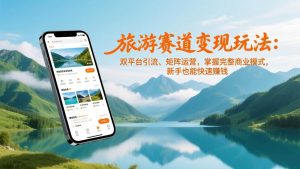 旅游赛道变现玩法：双平台引流、矩阵运营，掌握完整商业模式，新手也能快速赚钱-欢迎访问野路子中心网
