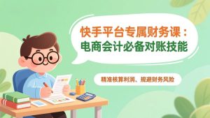 快手平台专属财务课：电商会计必备对账技能，精准核算利润、规避财务风险-欢迎访问野路子中心网