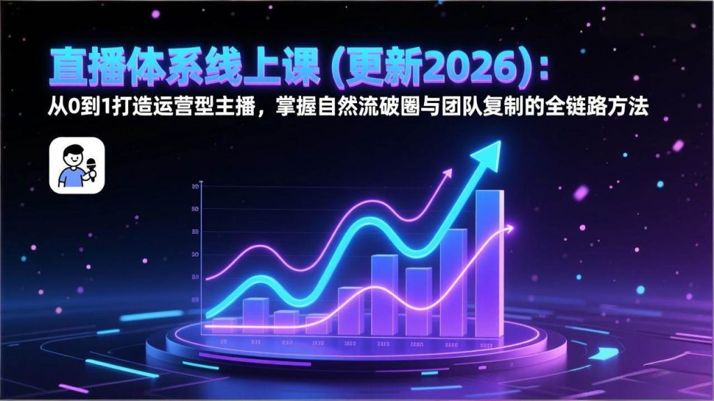 图片[1]-直播体系线上课(更新2026)：从0到1打造运营型主播，掌握自然流破圈与团队复制的全链路方法-欢迎访问野路子中心网