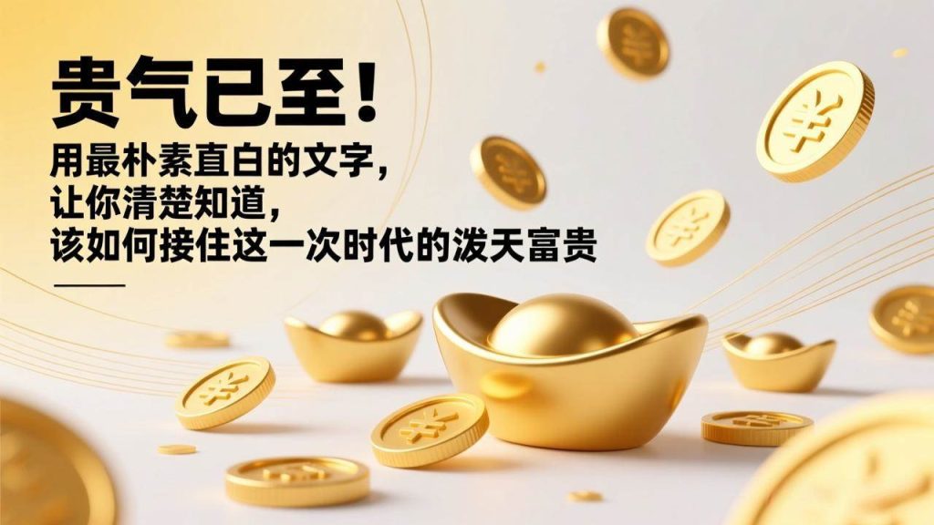 图片[1]-付费文章：贵气已至！用最朴素直白的文字，让你清楚知道，该如何接住这一次时代的泼天富贵-欢迎访问野路子中心网